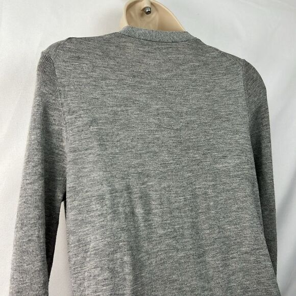 Loft Gray long button front cardigan sweater with pockets EUC size small - Picture 8 of 12